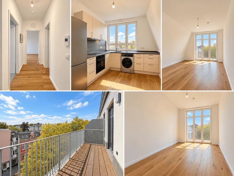 Wilhelmsruh: Hochwertige 2-Zi Dachgeschosswohnung | Balkon | Fußbodenheizung | Toller Ausblick — photo 1
